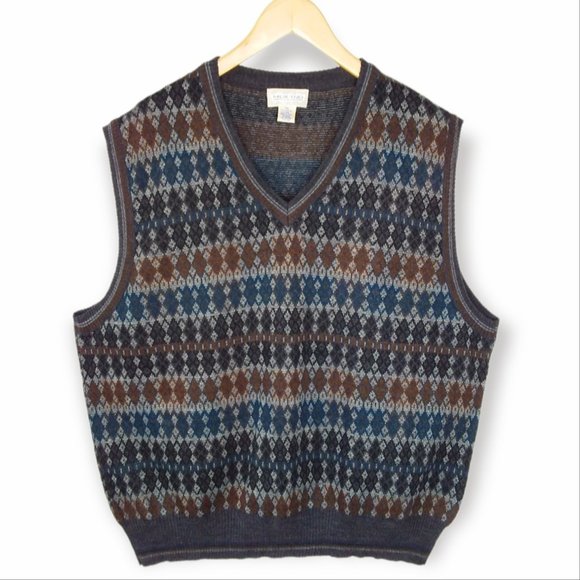 Murano Other - Vintage Murano Wool Blend Sweater Vest Size XXL Argyle Diamond Grandpa Core